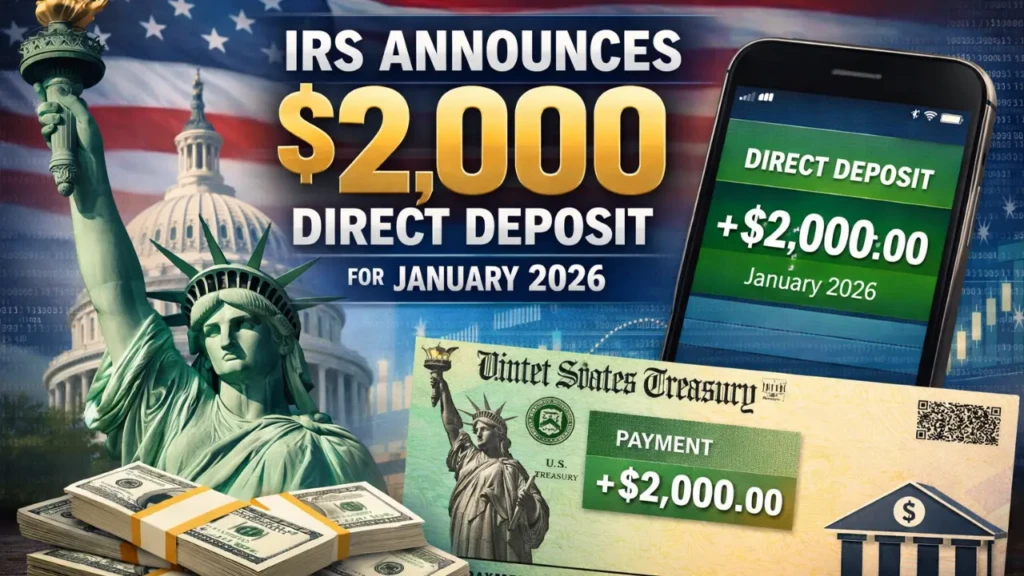 IRS Announces $2,000 Direct Deposit for January 2026